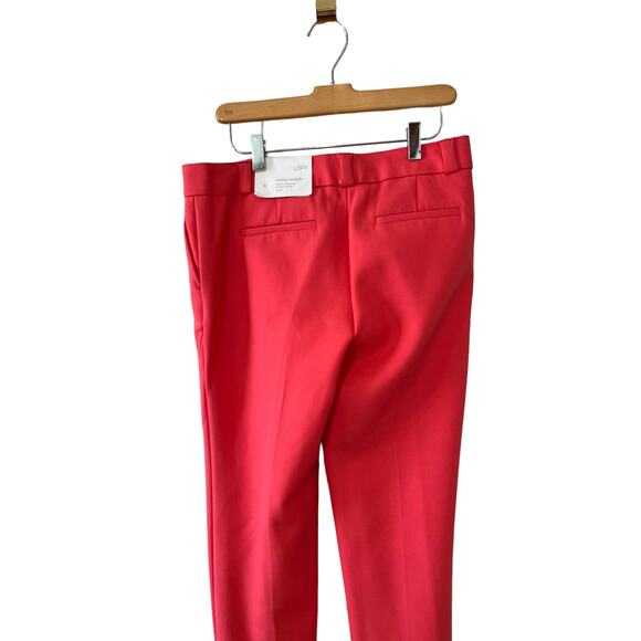 LOFT Marisa Straight Leg Pants Melon 6 - Picture 5 of 8